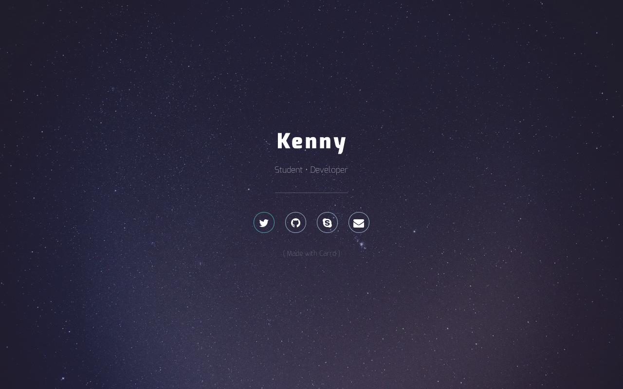 Carrd profile picture for @kenny